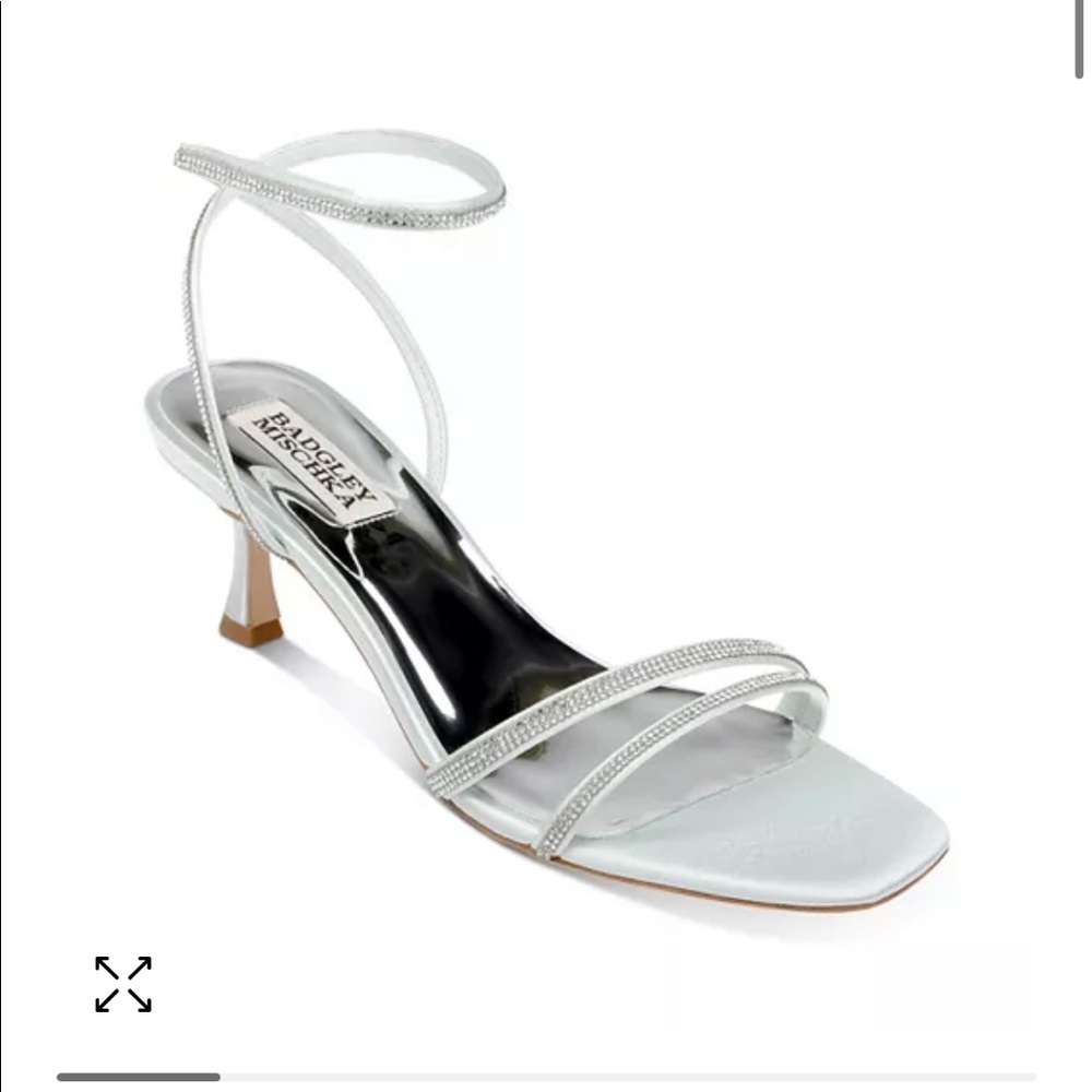 Badgley Mischka Ultra Rhinestone Kitten Heel Sandals